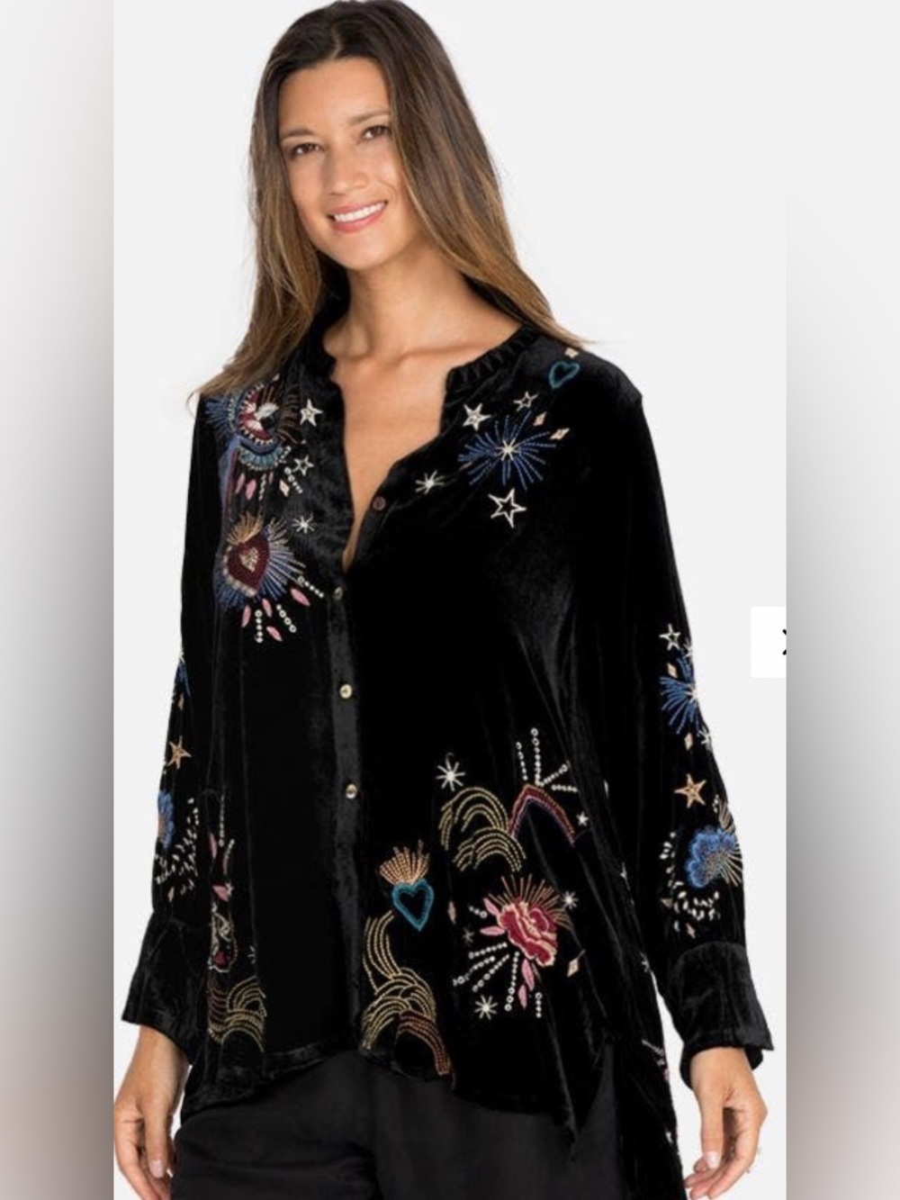 Johnny Was Johnny VICTORIA VELVET VOYAGER TUNIC
